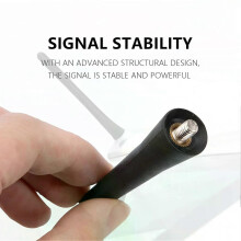 Antenne radio FM/AM/DAB noire de 65 cm de long, universelle pour voiture, avec vis, mini antenne courte,