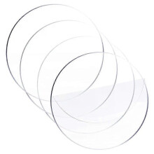 Disques ronds en acrylique transparent de 0,008 pouce d'épaisseur pour socles lumineux LED (lot de 30)