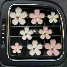 Ensemble de 4 clips pour grille d'aération de voiture, diffuseurs de parfum, parfum marguerite, accessoires