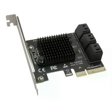 Adaptateur SATA PCIe 6 ports SATA 30 vers PCI Express x4, carte d'extension SATA III vers PCI-E 30 x4