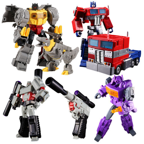 (Grimlock) Figurines transformables G1 Grimlock, Shockwave, Optimus Prime et Megatron - Collection de 1