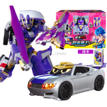(8403 - Avec boîte couleur) Nouvelle figurine articulée en métal Cardbot transformable en voiture, policier