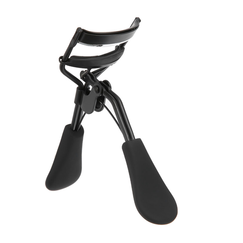 Black Professional Eyelash Curler With Stainless Steel & Silicone Pad