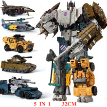 (HZX 5 EN 1 SET B) Haizhixing 6 EN 1 NOUVEAU Jouet Transformable Anime Devastator Figurine Action KO