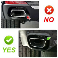 Cache-pot d'échappement en acier inoxydable noir pour BMW X5 F15 X6 F16 (2014-2019), version M Sport