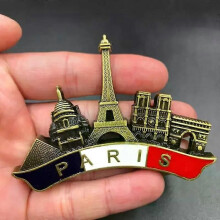 (A) Aimants de réfrigérateur en métal, style Paris, autocollants rétro 3D, souvenirs touristiques du