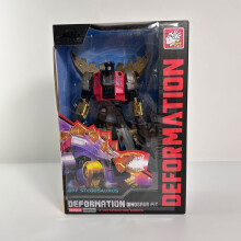 (03 avec boîte) BPF 5 EN 1 Figurine Robot Transformable ABS G1 Dinoking Volcanicus Grimlock Slag Sludge