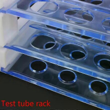 Support pour tubes à essai 13/16/18 mm - Matériel scolaire et de laboratoire - Porte-tubes en plastique