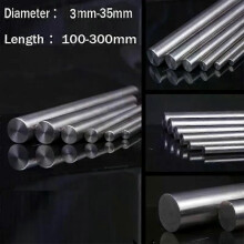Barre ronde en titane de qualité roulement, 1 pièce, longueur 100 mm à 300 mm, diamètre 3 mm à 35 mm,