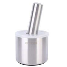 Non Slip Household Gadget Stainless Steel Mortar Pestle Set Manual Spice Grinder with Anti Overflow Cover, Food Grade 304 Steel Kitchen Tool for Powde
