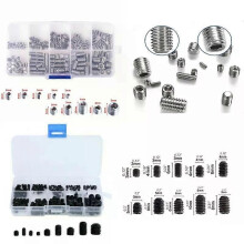 (Noir) Kit de 200 vis sans tête hexagonales à six pans creux en acier inoxydable noir/inox + boîte (extrémité