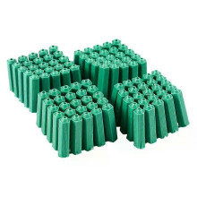 Vis de fixation vertes, chevilles antidérapantes en plastique de 6 mm, 100 pièces