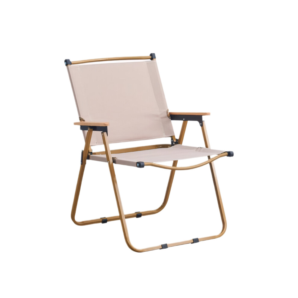 (creamcoloured, Large size) Wood Grain Outdoor Chair For Camping Sturdy And Portable Making-image-OPC-PN5Y9CR-NEW