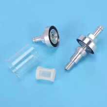 Filtre à carburant universel chromé en verre pour moteur essence/huile brute, 5/16" 8 mm, argent