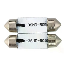 2 ampoules LED SMD 5050 36 mm blanc xénon C5W pour plafonnier, dôme, éclairage de voiture