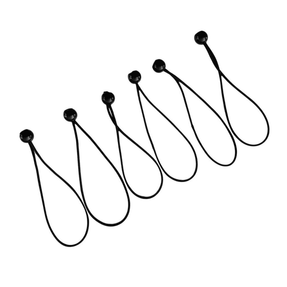 (Black, 15cm) 6 Pieces Heavy Duty Ball Bungee Cord Tie down Cord Canopy Straps-image-OPC-PN5YB6N-NEW