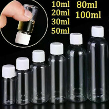 1/5/10 flacons en plastique transparents rechargeables à petit goulot, flacons d'échantillons portables,