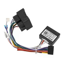 Adaptateur de faisceau de câblage d'alimentation Android 16 broches + boîtier Canbus pour autoradio