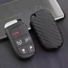Étui de protection en fibre de carbone pour clé intelligente Jeep Grand Cherokee Dodge