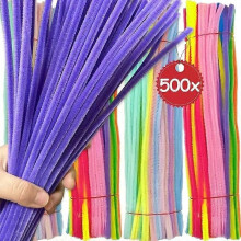 (200 pièces) 10/500 tiges de chenille colorées, bâtonnets torsadés, bandelettes pour cheveux, loisirs
