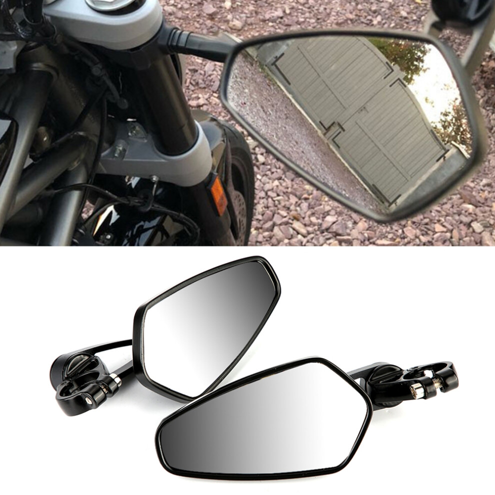 22Mm Aluminum Motorcycle Rearview Mirrors For Honda Grom Cb50 Z125 Pro Black 7661363271891