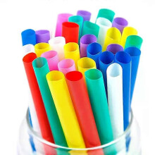 Pailles jetables de 11 mm, colorées et noires, pour mariage, anniversaire, bar, boissons, thé au lait,