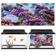 Decorative PVC Aquarium Landscape Sticker 61x30cm for Fish Tank