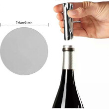 50/100/150/200 disques verseurs à vin argentés de 7,6 cm (3 pouces) anti-gouttes, bec verseur pour un