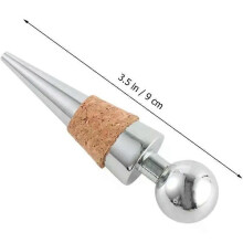 Lot de 4 bouchons de bouteille de vin en acier inoxydable sous vide, compatibles avec les bouteilles