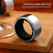 Bague anti-goutte en acier inoxydable pour bouteille de vin, sans bande, étanche et anti-débordement,