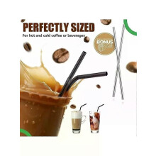 Pailles noires flexibles pour boissons, mariages, cuisine, fêtes, bars, thé au lait, cocktails, Rietjes