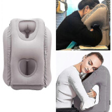 Oreiller de voyage gonflable portable avec appui-tête et support pour la tête, idéal pour dormir en