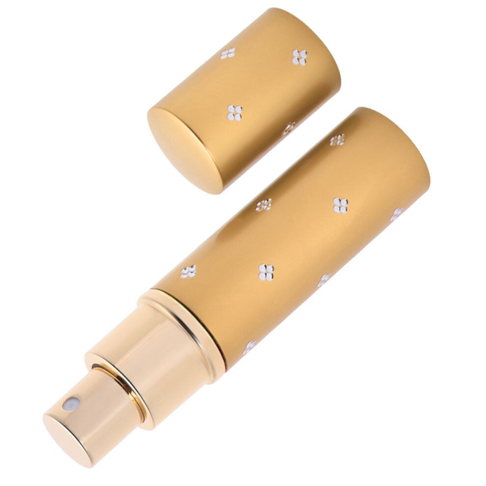 Gold 10Ml Aluminum Refillable Perfume Atomizer Bottle, Portable,
