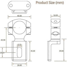Support de phare universel pour guidon de moto 22 mm 7/8"