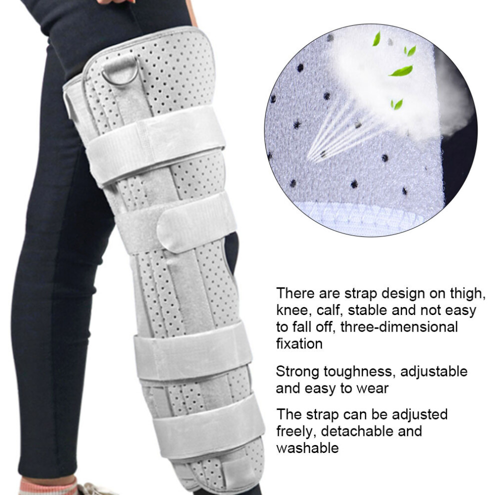 Breathable Adjustable Knee Support Stabilizer with Shoulder Strap, M, Gray-image-OPC-PN5YDPK-NEW