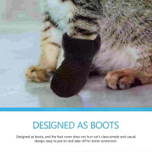Lot de 4 protège-griffes pour chats, chaussettes en polyester, chaussons et protections pour griffes.