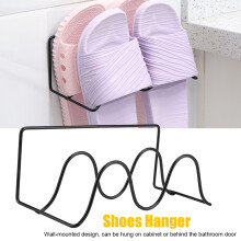 Doppellagiger Schuh-Organizer Wandmontage Schwarz 22,5*8,5*10,5 cm