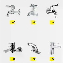 Adaptateur de robinet sans filetage (1 pièce) pour les trois diamètres de tuyau les plus courants -