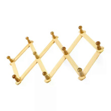 Porte-manteau mural extensible en bois pour chapeaux et manteaux, idéal pour la cuisine, la chambre