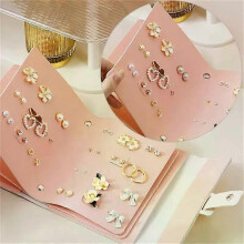 Pochette de rangement en cuir PU pour boucles d'oreilles, organisateur de bijoux multicouches, pochette