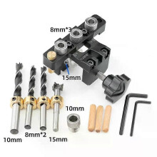 Gabarit de perçage réglable GanWei pour le travail du bois, gabarit de poche 3 en 1 avec guide de perçage,