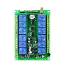Télécommande et récepteur RF 433 MHz à 12 canaux (DC12-48V) pour grues électriques et portes de garage.