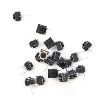 Lot de 20 boutons-poussoirs tactiles à 2 broches (6 x 6 x 5 mm) pour pièces de bricolage