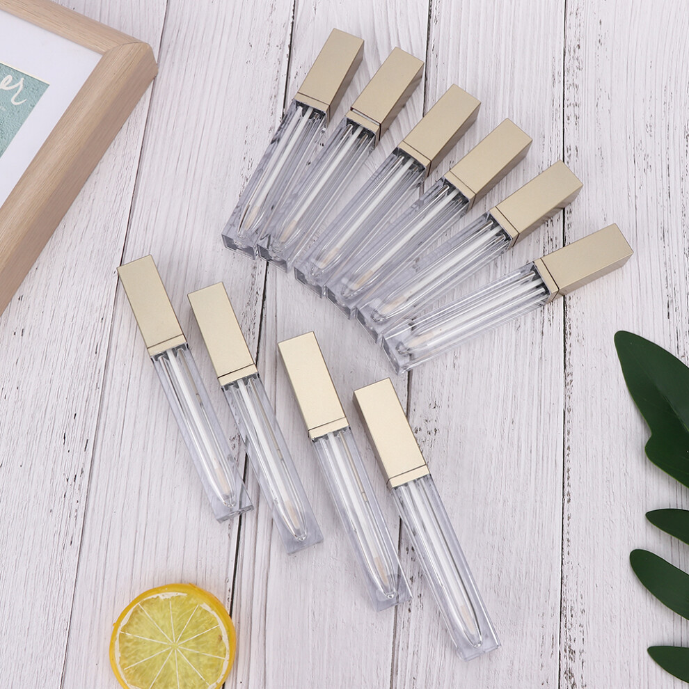 Eco-Friendly 10Pcs 6ml Empty Lip Gloss Tubes with Soft Brush