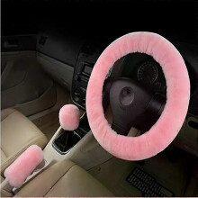 Housse de volant en peluche moelleuse pour voiture neuve, gants antidérapants en polaire tendance, accessoires