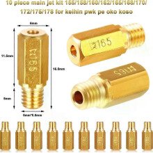 Kit de 20 gicleurs principaux pour carburateur Keihin OKO KOSO PE PWK, comprenant 10 gicleurs principaux