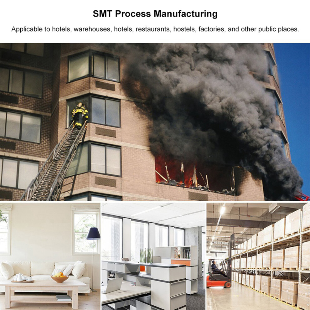 Home Fire Safety 9V Smoke Detector With 80Db Alarm & Auto Reset 3281363278900