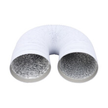 Flexibilní potrubí se šroubovacími svorkami, tepelně odolná hadice pro sušičku pro spolehlivé větrání, délka 3 m, průměr 15 cm,