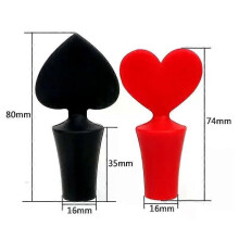 Jolis bouchons de Noël en silicone en forme de cœur, parfaits pour les bouteilles de vin et de bière