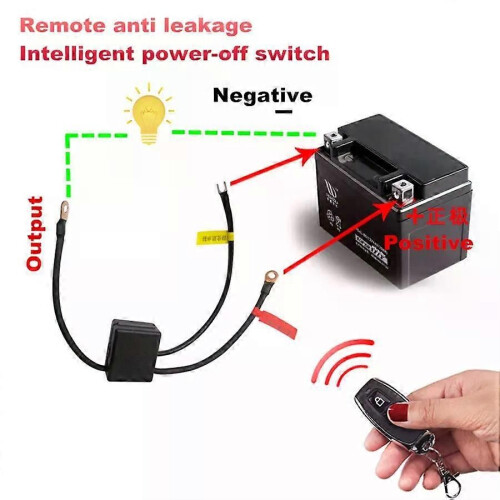 Interrupteur coupe-batterie universel pour moto avec télécommande